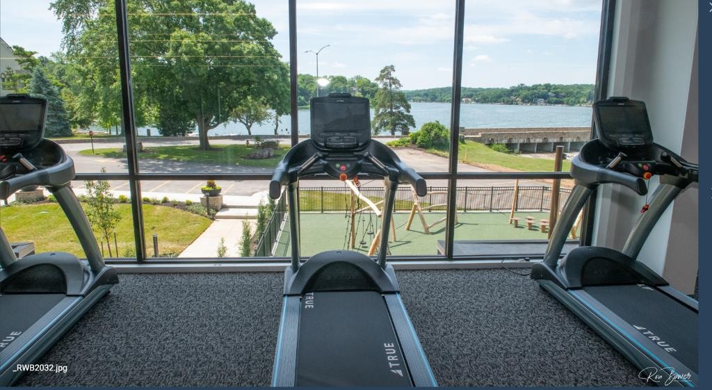 Residents enjoying the Lake Quivira Community Center fitness center